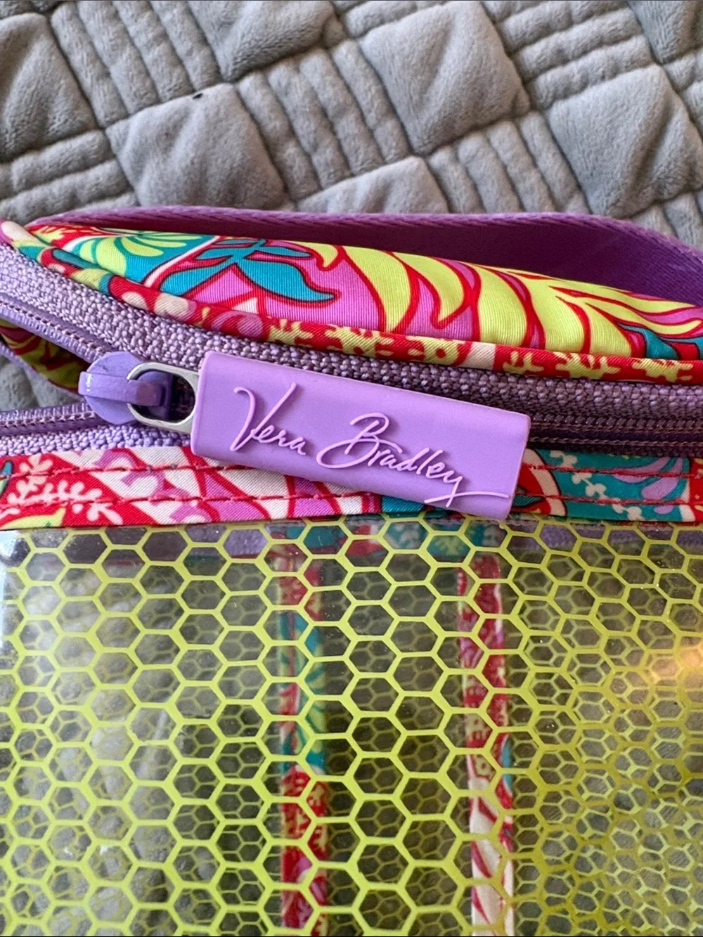 Vera Bradley Clear Lotion Bag Cosmetic Travel Paisley in Paradise